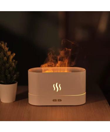 Flame Diffuser Ultrasonic Humidifier - 7-Color Light Aroma Oil & Fragrance Room Freshener (2022 Upgrade) - White - Buy Online on GoSupps.com