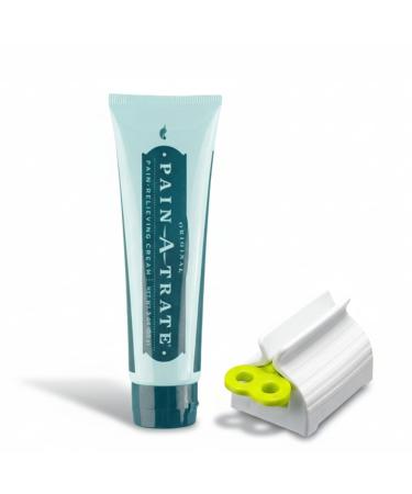 Pain-A-Trate Original - Natural Muscle Pain Relief Cream with T36-C5 Melaleuca Oil with Free Tube Squeezer