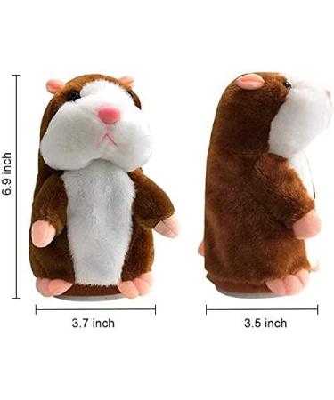 DESTRIC Talking Hamster Toy - Interactive Plush Animal for Kids - Electronic Repeating Hamster Mouse - Great Gift for Boys and Girls (Brown) - Buy Online on GoSupps.com