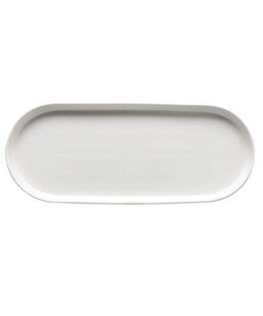 Plates Ceramic Matte Plates Oval Disc Irregular Disc Salad Plates for Fruit Cheese Dessert Lunch and More Household Tableware Snack Plate (Color : White Size : 30cm)