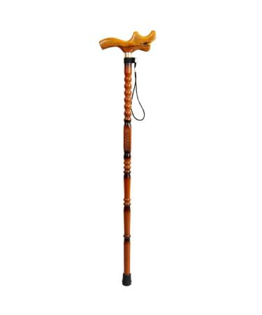 Wooden Cane Beech Crutches Old People Non-Slip Sticks Walkers Faucets Walking Sticks Anniversary Lucky Star