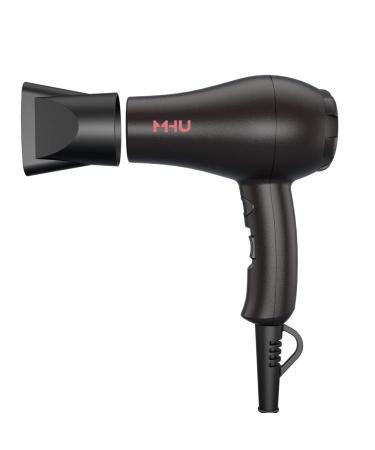 Professional Mini Travel Hair Dryer for RV 1000 Watts Ceramic Ionic Blow Dryer for Kids Plus Concentrator  Black Mini Size- Black
