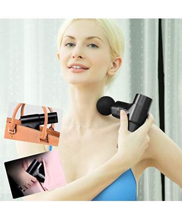Exrebon Mini Massage Gun - Electric Lightweight Percussion Massager USB Portable Back Massager with 4 Heads and 4 Speeds for Soreness Relief - Buy Online on GoSupps.com