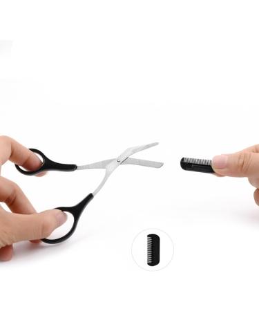 Curved Detachable Eyebrow Scissors Tool Portable Eyebrow Comb - Buy Online on GoSupps.com