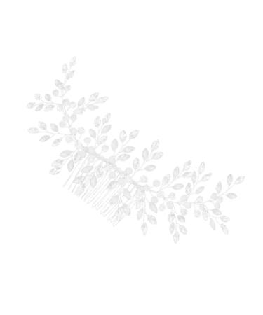 Angoily Bride Hair Clip Vine Side Comb Leaf Crystal Hair Jewelry Crystal Clip Comb Bridal Hair Clip Crystal Headpiece Bridal Hairpin Comb Tiara Bridal Hair Accessory Wedding Hair up