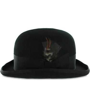 Belfry Bowler Derby 100% Pure Wool Theater Quality Hat - Large Black - Buy Online on GoSupps.com
