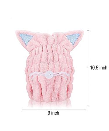 2 Pack Microfiber Hair Drying Caps - Ultra Soft & Absorbent Towel Hats for Quick Drying - Perfect for Shower, Spa - Buy Online on GoSupps.com