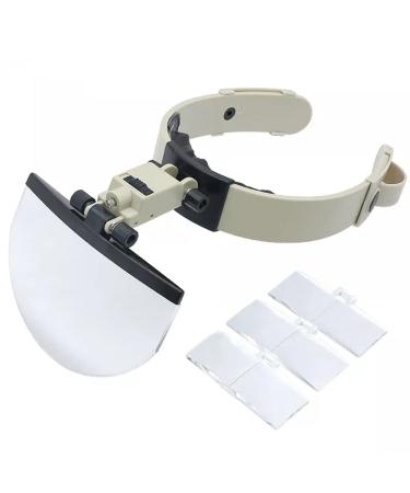 Large Lens Head Wearing Reading Magnifying Glass with Light Hands-Free Maintenance Jewelry Reading