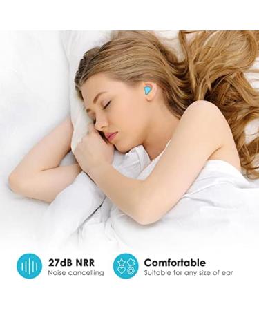 Gel Silicone Earplugs for Sleep - Waterproof & Moldable Noise Cancelling Ear Plugs - 22dB Blocking (12 Pack, White) - Buy Online on GoSupps.com