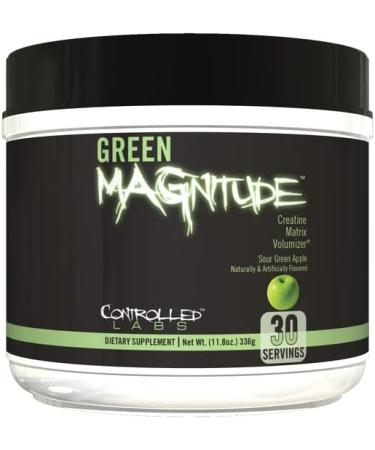CONTROLLED LABS Green Magnitude Supplement, Synergistic Creatine Formula Powder, Promotes Strength, Stamina, and Performance, (Sour Green Apple, 30 Servings) Sour Green Apple 11.8 Ounce (Pack of 1) - Buy Online on GoSupps.com