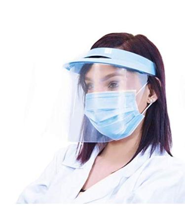 Pac-Dent iVisor Reusable Face Shield Kit Full Face Protective Mask with Anti-Fog Coating Adjustable to Comfortably Fit All Head Sizes Reusable Blue - Buy Online on GoSupps.com