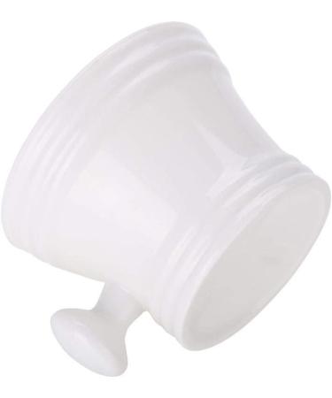 Foam Shaving Cream Bowl ABS 11x11x8cm - White | Shaving Soap Bowl for Men's Beard Cleaning at Barber Salon or Personal Use - Buy Online on GoSupps.com