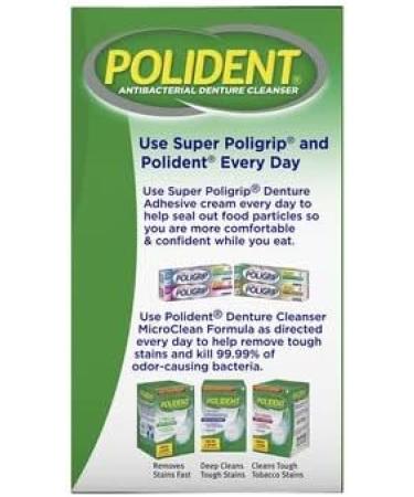 Polident Overnight Whitening Antibacterial Denture Cleanser Triple Mint Freshness 40 ea (Pack of 6) - Buy Online on GoSupps.com