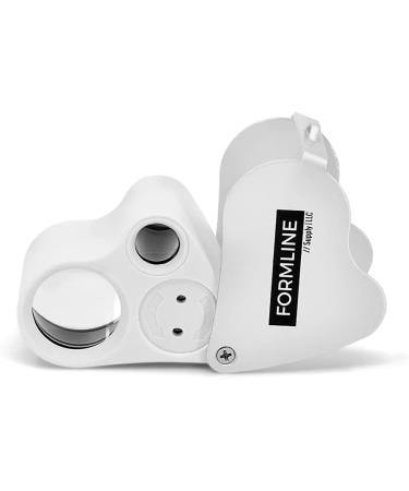 Formline LED Illuminated Jewelers Loupe Trichome Scope 60x + 30x Lens - Magnifier for Gardening, Jewelry, Antiques, Coins, Rocks, Stamps, Hobbies - White/Silver - Buy Online on GoSupps.com