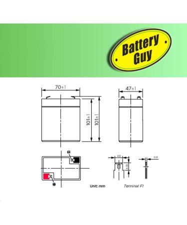 Buy SLA0905 Replacement 6V 4.5Ah Rechargeable SLA Battery - International Shipping Available - Buy Online on GoSupps.com
