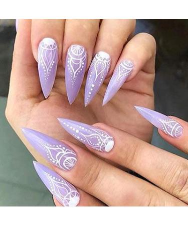VIVACE Clear Long Stiletto 500pcs Gel Nail Tips - 10 Sizes with Plastic Case | Nail Salon Quality - Buy Online on GoSupps.com