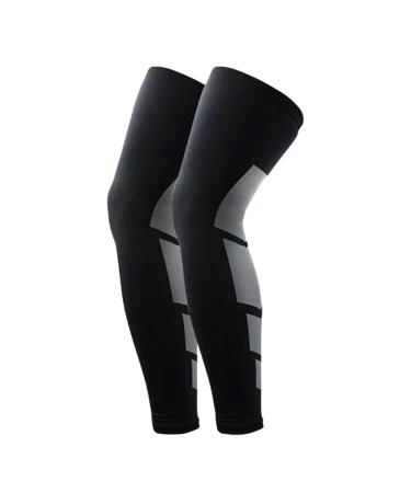 Ducomi Knix Waden compression sleeves - knee scale with a long leg - calf -leg sleeves base layers - pantyhose for football rugby basketball fitness fitness studio - 2 Set
