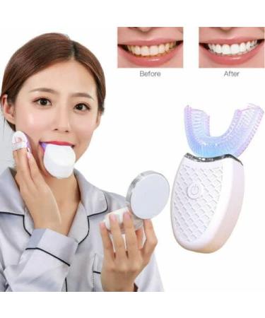 360 Ultrasonic Automatic Whitening U-Shaped Electric Toothbrush - Waterproof, LED Blue Light, Long Standby - Buy Online on GoSupps.com
