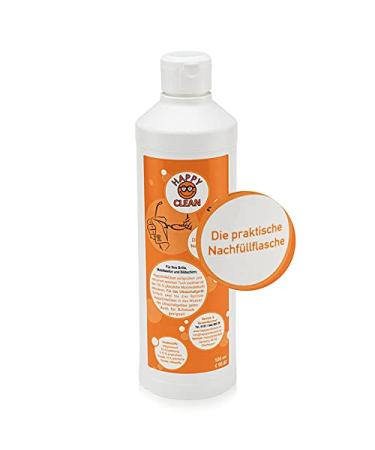 Happy Clean 500 ml refill bottle |Glasses cleaner |Special cleaner for plastic glasses reflective glasses & surfaces |Strip -free cleanlinessSilicone and alcohol-free |100% biobasis - Buy Online on GoSupps.com