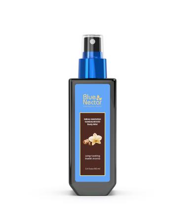 Blue Nectar Niraa Madurai Sandalwood Body Mist for Long Lasting Freshness and Aromatic Body Fragrance(3.4 Fl Oz) Wood 1 Fl Oz (Pack of 1)