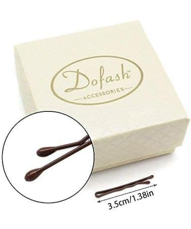 Dofash Bobby Pins Hair Pins Steel Hair Clips 3.5 cm / 1.38 Inch Hair Accessories Metal Pins for Women (Brown) - Buy Online on GoSupps.com