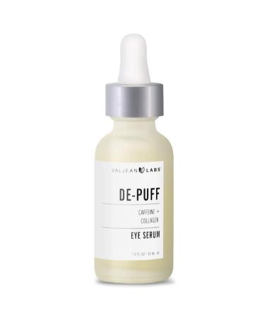 Valjean Labs DePuff Eye Serum | Caffeine + Collagen | Helps to Reduce Under Eye Puffiness and Combat Signs of Aging | Paraben Free, Cruelty Free, Made in USA (1 oz) De Puff