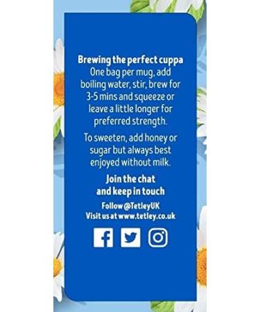 Tetley Pure Camomile Tea Bags - 20 Count Box for Relaxing Herbal Infusion - Buy Online on GoSupps.com