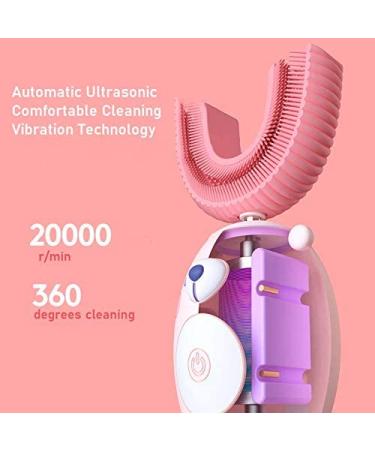 U-Shaped Kids Electric Toothbrush | Whole Mouth Baby Toothbrush (2-6 Year) - Pink - Buy Online on GoSupps.com