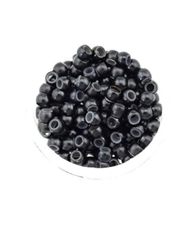 Silicone Lined Nano Rings Beads for use with Nano Tip Hair Extensions New - Black - Amount-200 by Hair Lovers Amount-200 black