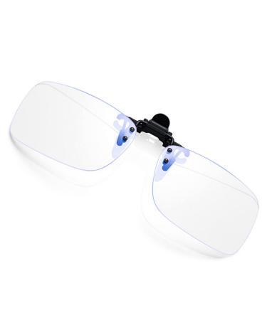 Clip On Reading Glasses with Blue Light Blocking Function for Clipped On Prescription glasses Unisex (transparent 2.0) Transparent 2.0 x