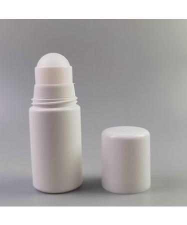 Jihuoo 6-Pack 60ml White Plastic Roller Bottles - Empty Aromatherapy Roll-On Bottles with Flat Head & Roller Ball - Perfect for Travel & Storage - Buy Online on GoSupps.com
