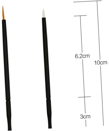 DRESSOOS 100pcs Makeup Gadgets White Wand Applicator Eyeliner Liquid Eyeliner Brush Makeup Stick Soft Head 15cmX10cm Black - Buy Online on GoSupps.com