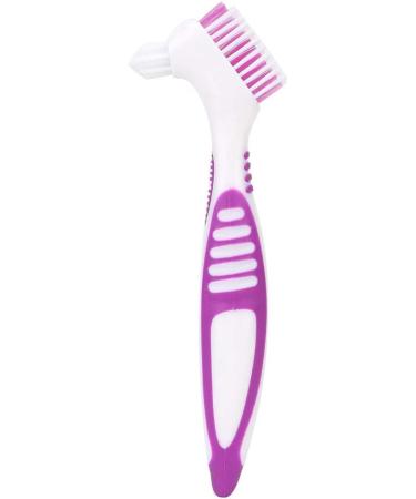 Denture Cleaning Brush - 2 Pack Double-Sided Oral Care Toothbrush | Removes Plaque & Keeps Dentures Fresh - Buy Online on GoSupps.com
