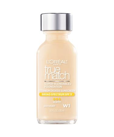 L'Oreal True Match Super-Blendable Makeup W1 Porcelain 1 fl oz (30 ml)