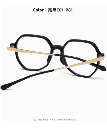 SERONI Metal TR90 Polygon Blue Light Blocking Glasses for Men & Women - UV Protection & Computer Reading Glasses - 52mm Black Frame - Buy Online on GoSupps.com