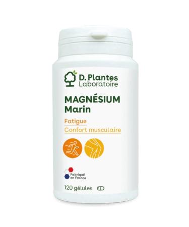 D.PLANTES - Marine Magnesium - Food Supplement - Fatigue & Muscle Comfort - Made in France - 120 Capsules