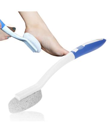 Long Handle Pumice Foot Scruber, Exfoliating Foot File Callus Remover Tool Cleaner Massage Stone Callus Reducer