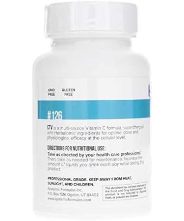 Systemic Formulas CTV Vitamin C 126 - Powerful Immune Support - Buy Online on GoSupps.com