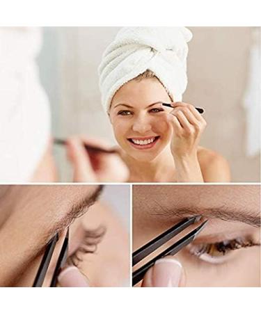 bC BimeTALliC Stainless Steel Tweezers - Slanted & Pointed Tips for Facial Ingrown Hairs Removal, Splinters, Blackhead Treatment - Buy Online on GoSupps.com