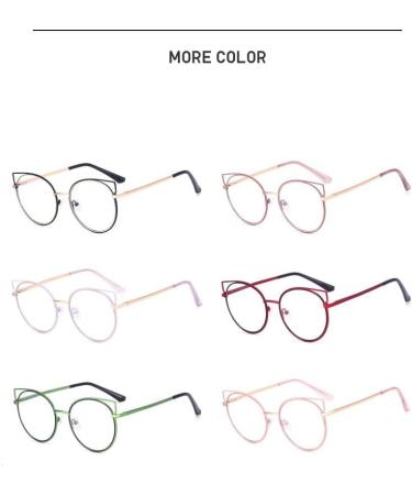 Designer Cat-Eye Reading Glasses | Blue Light Blocking Computer Eyewear | 3.50 C2 Metal Clear Vision - Buy Online on GoSupps.com