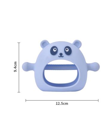 Jawseu Baby Teething Ring | BPA-Free Silicone Baby Bite Toy | Soothes Gums | Ideal for 0-6 Months - Blue - Buy Online on GoSupps.com