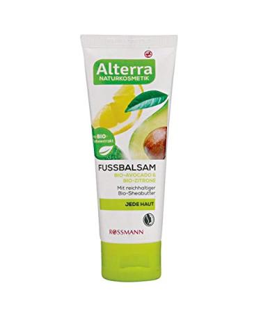 Alterra Foot Balm organic avocado & organic lemon 75 ml for every skin with rich organic shea butter certified natural cosmetics