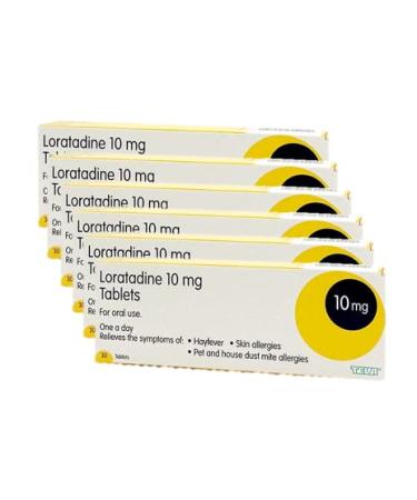 6 Months Supply Loratadine Hayfever & Allergy Relief 10mg Tablets (30x6) GSL