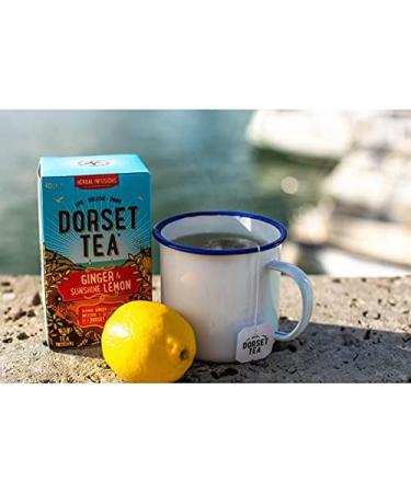 Dorset Tea Ginger & Sunshine Lemon Herbal Infusion - 80 Tea Bags, Caffeine Free - Buy Online on GoSupps.com