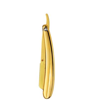 Manual Razor Folding Handle Grip Barber Shaving Tool Hair Trimmer Golden (no razor disc) Beard Set