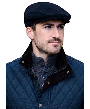 Mucros Weavers Irish Trinity Flat Cap for Men Newsboy Hat Medium Charcoal