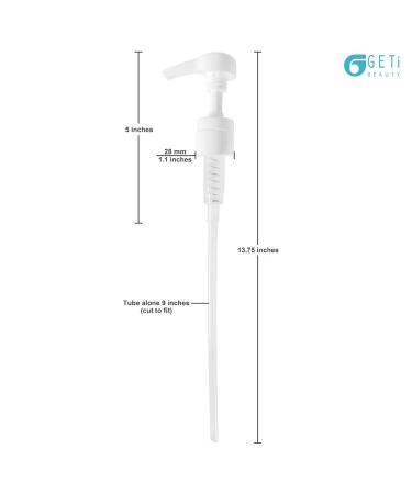 Geti Beauty Salon Top Shampoo Bottle Liquid Dispenser 12-Pack - Fits 33.8 oz Containers - Non-Slip Design - 28/410 4cc Pump - Pack of 12 - Buy Online on GoSupps.com