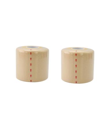 Milisten 2 Rolls Self-Adhesive Self Adhering Sports Trainning Tape Athletic Sports Tape Cotton Self Adhesive Bandages Leg Wrap Water Proof Knee Pads