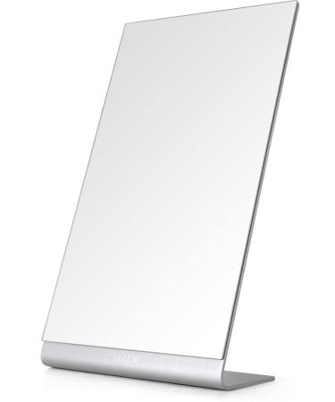 NEZZOE Modern Makeup Mirror 12 Length Aluminum Desk Mirror Vanity Mirror for Counter Bedroom Bathroom Dorm