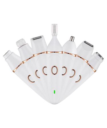 Yusseqdd 7 in 1 hair removal set suitable for all parts of the body wet/dry smooth skin electrical women's razor made of plastic women's facial epilier
